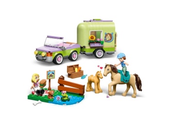 LEGO 42695 Friends Przyczepa z koniem i źrebaczkiem