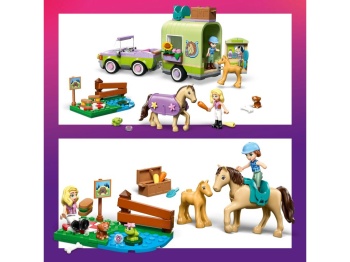 LEGO 42695 Friends Przyczepa z koniem i źrebaczkiem