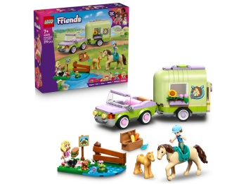 LEGO 42695 Friends Przyczepa z koniem i źrebaczkiem
