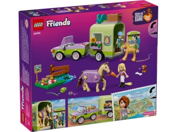 LEGO 42695 Friends Przyczepa z koniem i źrebaczkiem