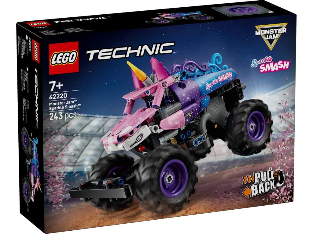 LEGO 42220 Technic Monster Jam Sparkle Smash z napędem typu pull-back
