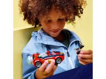 LEGO 76336 Super Heroes Spider-Man w samochodzie kontra zvenomowany Wolverine