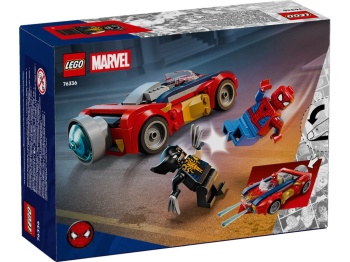 LEGO 76336 Super Heroes Spider-Man w samochodzie kontra zvenomowany Wolverine