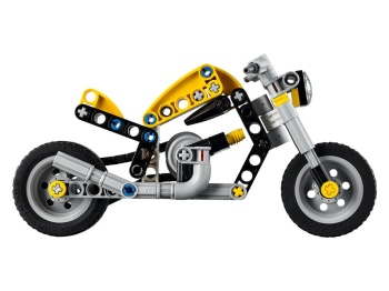 42225 Żółty motocykl