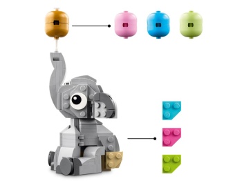 LEGO 40814 Iconic Słoniątko na niebie