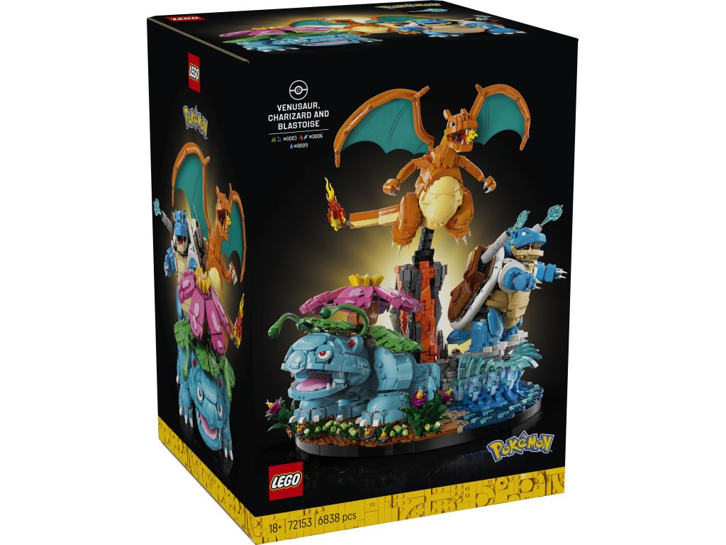 LEGO 72153 Pokémon Venusaur, Charizard i Blastoise