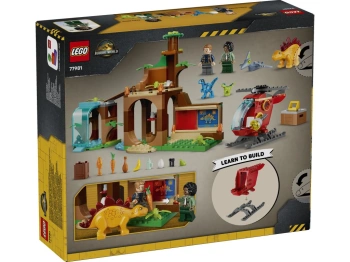 LEGO 77981 Jurassic World Welociraptor, stegozaur i pteranodon – Centrum ratunkowe