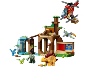 LEGO 77981 Jurassic World Welociraptor, stegozaur i pteranodon – Centrum ratunkowe