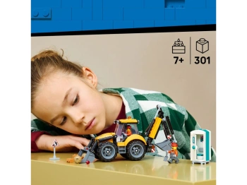 LEGO 60480 City Żółta koparko-ładowarka