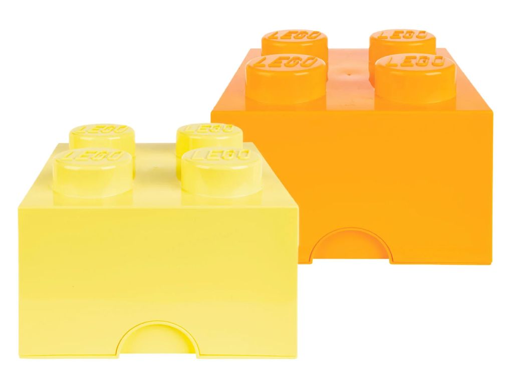 LEGO 41185297 Pojemnik 2x2 zestaw 2 szt. żółty/pomarańczowy