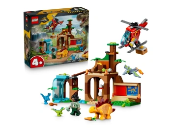 LEGO 77981 Jurassic World Welociraptor, stegozaur i pteranodon – Centrum ratunkowe