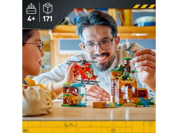 LEGO 77981 Jurassic World Welociraptor, stegozaur i pteranodon – Centrum ratunkowe