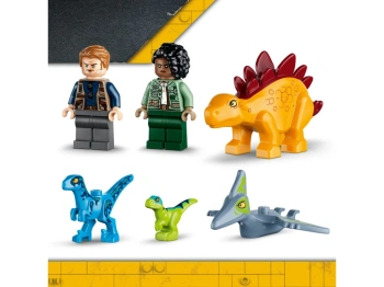 LEGO 77981 Jurassic World Welociraptor, stegozaur i pteranodon – Centrum ratunkowe