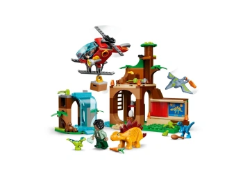LEGO 77981 Jurassic World Welociraptor, stegozaur i pteranodon – Centrum ratunkowe