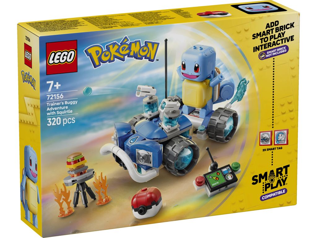 LEGO 72156 Pokémon SMART Play: Przygoda Trenera ze Squirtle i pojazdem terenowym