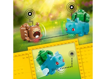 LEGO 72155 Pokémon SMART Play: Bulbasaur i Bidoof z krzewem jagody
