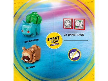 LEGO 72155 Pokémon SMART Play: Bulbasaur i Bidoof z krzewem jagody