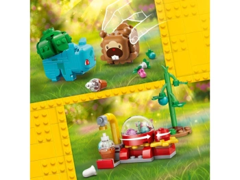 LEGO 72155 Pokémon SMART Play: Bulbasaur i Bidoof z krzewem jagody