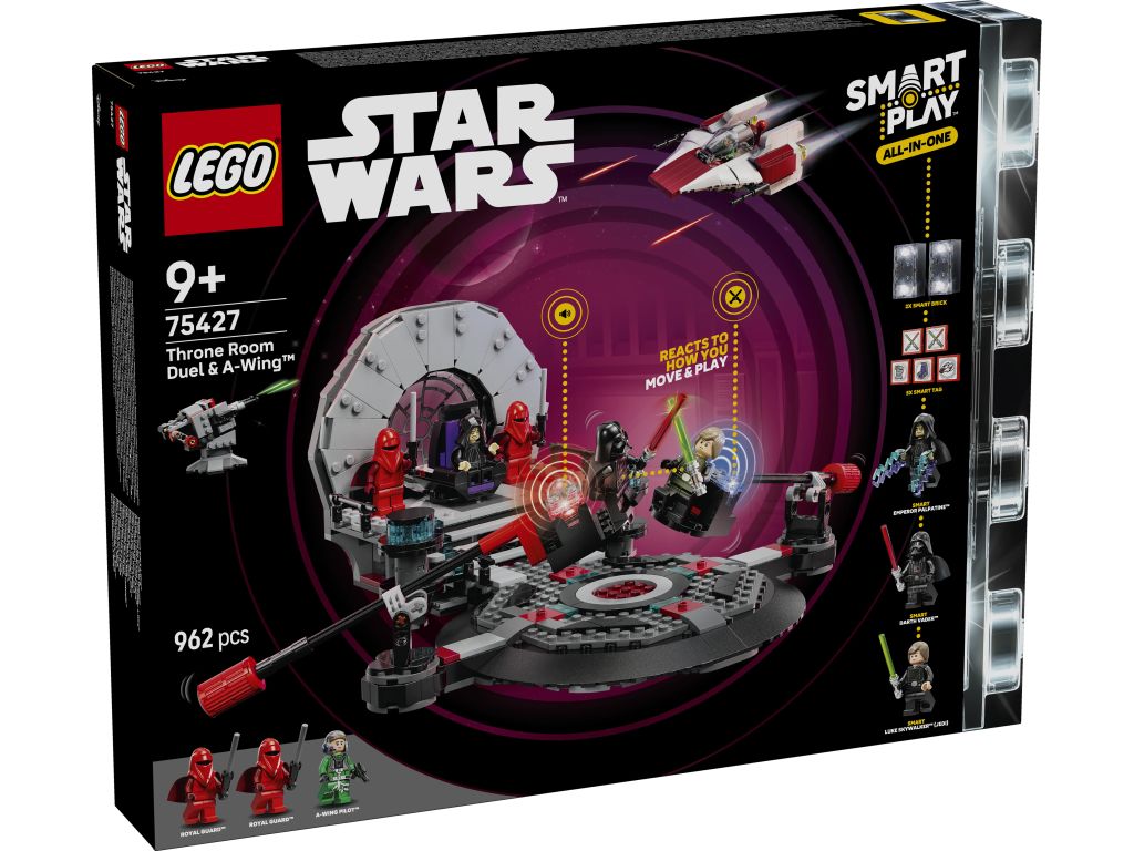 LEGO 75427 Star Wars Smart Play: Pojedynek w Sali Tronowej i A-Wing