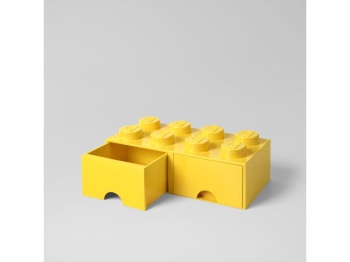 LEGO 40061732 Pojemnik na klocki z szufladą 4x2 żółty