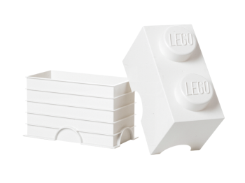 LEGO 40021735 Pojemnik na klocki 2x1 biały