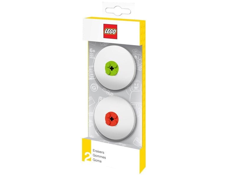  LEGO Classic 51519 Gumki do ścierania (2 szt. czerwona,zielona)