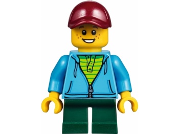 LEGO CREATOR 10259 Stacja w zimowej wiosce figurka robotnika
