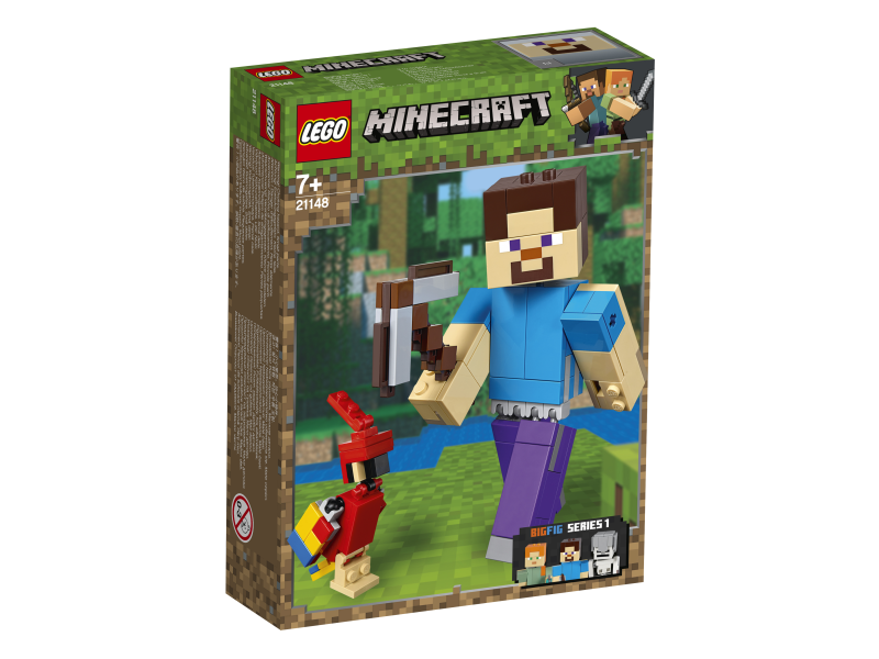 LEGO 21148 Minecraft BigFig - Steve z papugą