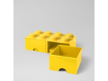 LEGO 40061732 Pojemnik na klocki z szufladą 4x2 żółty