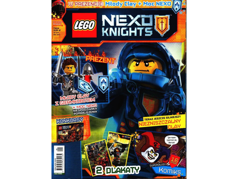 LEGO Nexo Knights 409960 magazyn 8/2016 + młody Clay