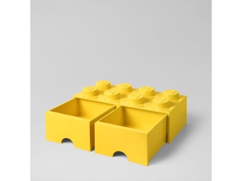 LEGO 40061732 Pojemnik na klocki z szufladą 4x2 żółty