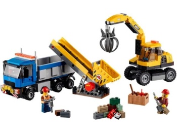 LEGO City 60075 Koparka i ciężarówka