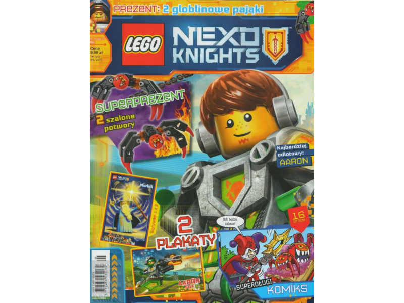 LEGO Nexo Knights 409960 magazyn 4/2016 + 2 globlinowe pająki