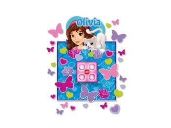 LEGO Friends NI3O Lampka Klocek Olivia + naklejka na ścianę