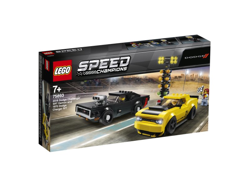 LEGO Speed Champions 75893 2018 Dodge Challenger SRT Demon oraz 1970 Dodge Charger R/T