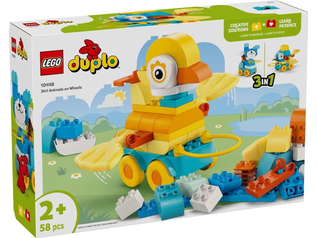 LEGO 10448 DUPLO 3w1 zwierzątka na kółkach